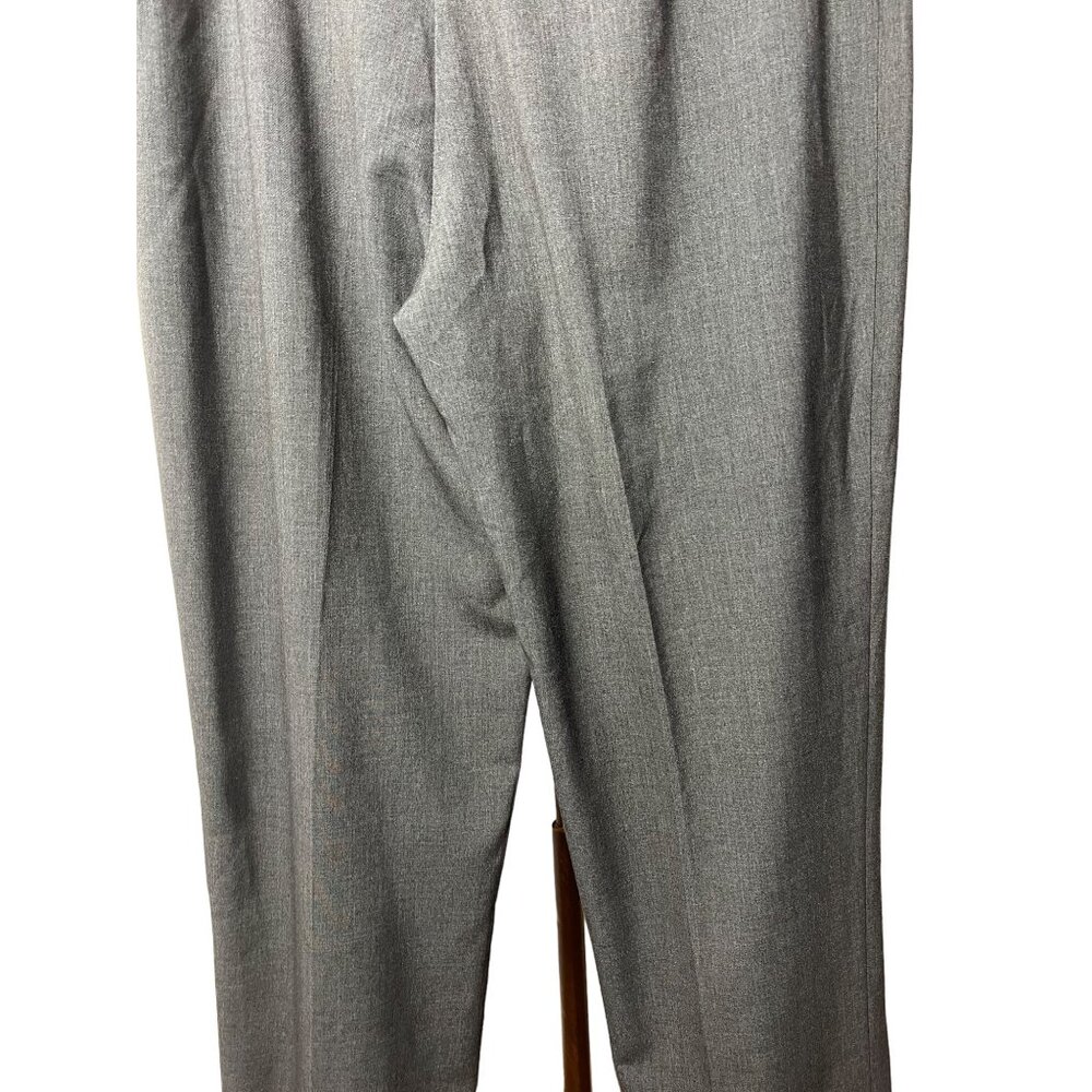 Counterparts Women's Dress Pants Size 14P Dark Grey Tummy Control Wide Leg Zip - Picture 6 of 11